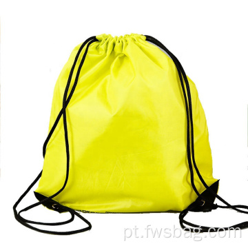 Promoção clássica de nylon de poliéster 210d saco de cordas de backpack com logotipo